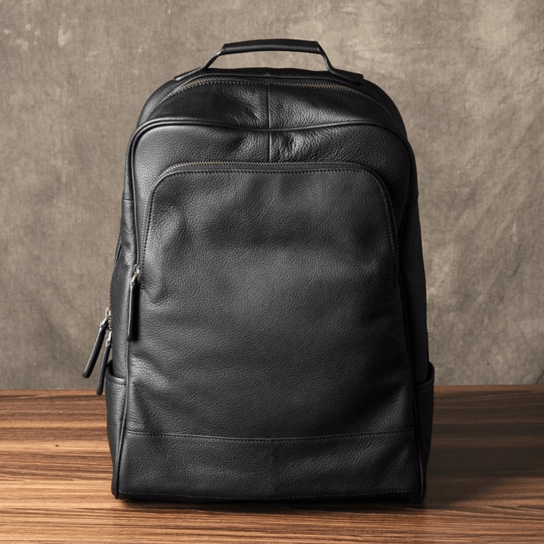 Genuine leather backpack for men