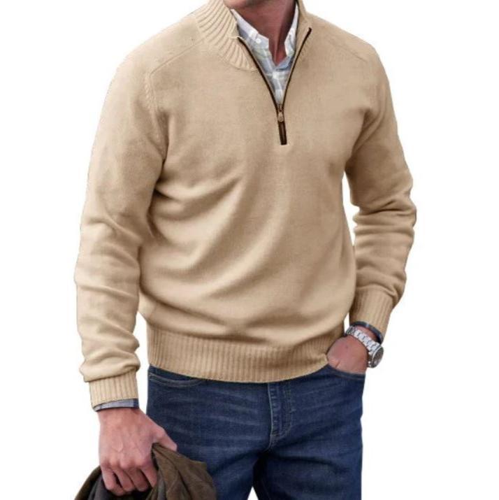 Thin quarter-zip sweater