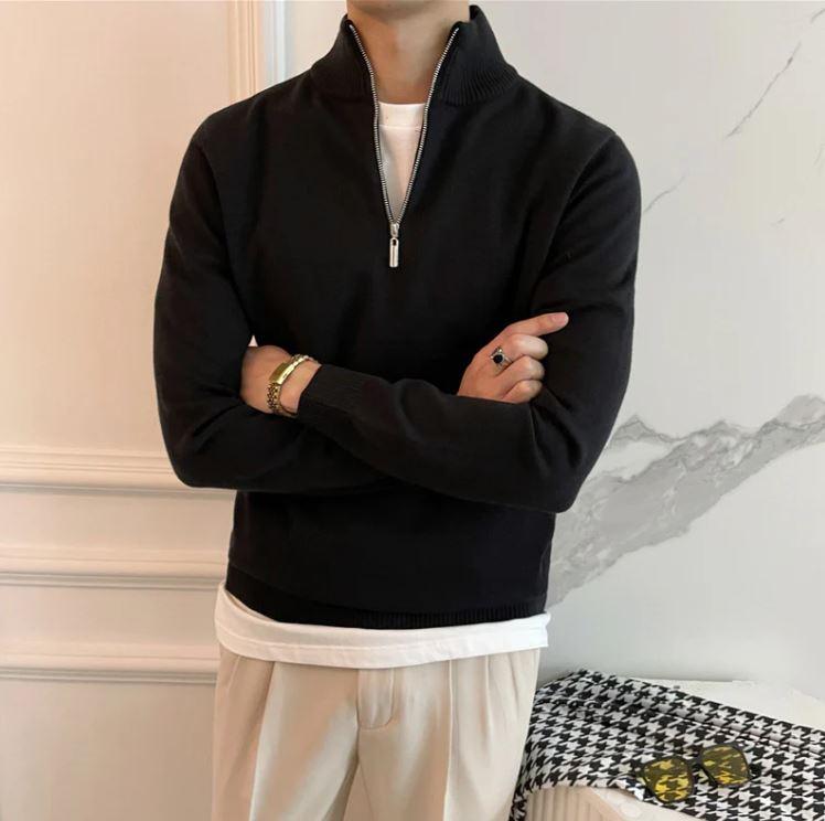 Thin quarter-zip sweater