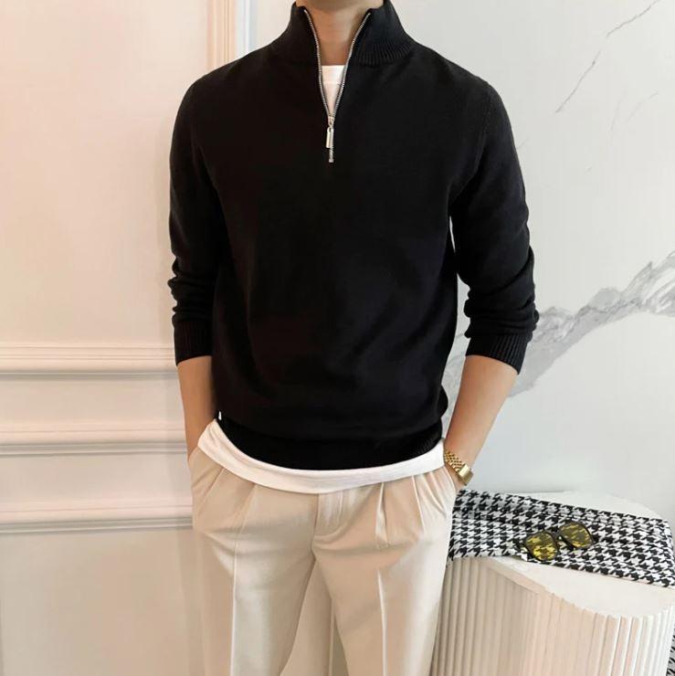 Thin quarter-zip sweater