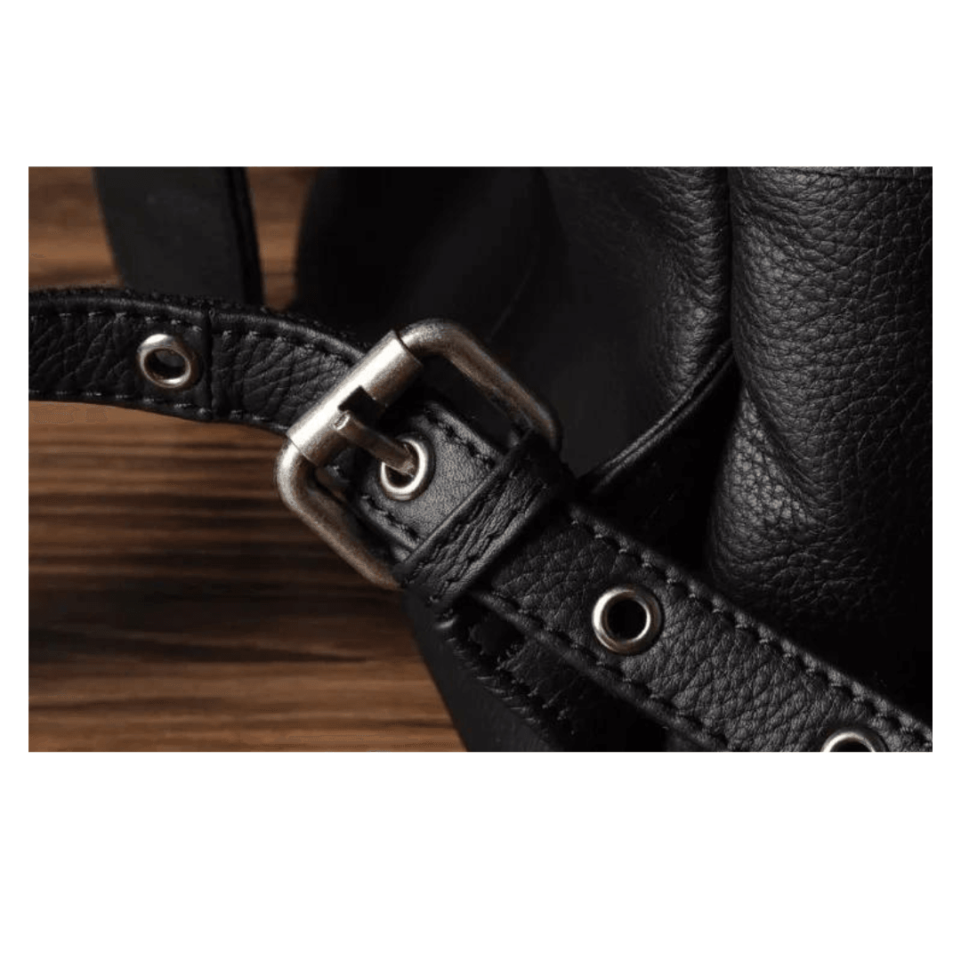 Genuine leather backpack for men