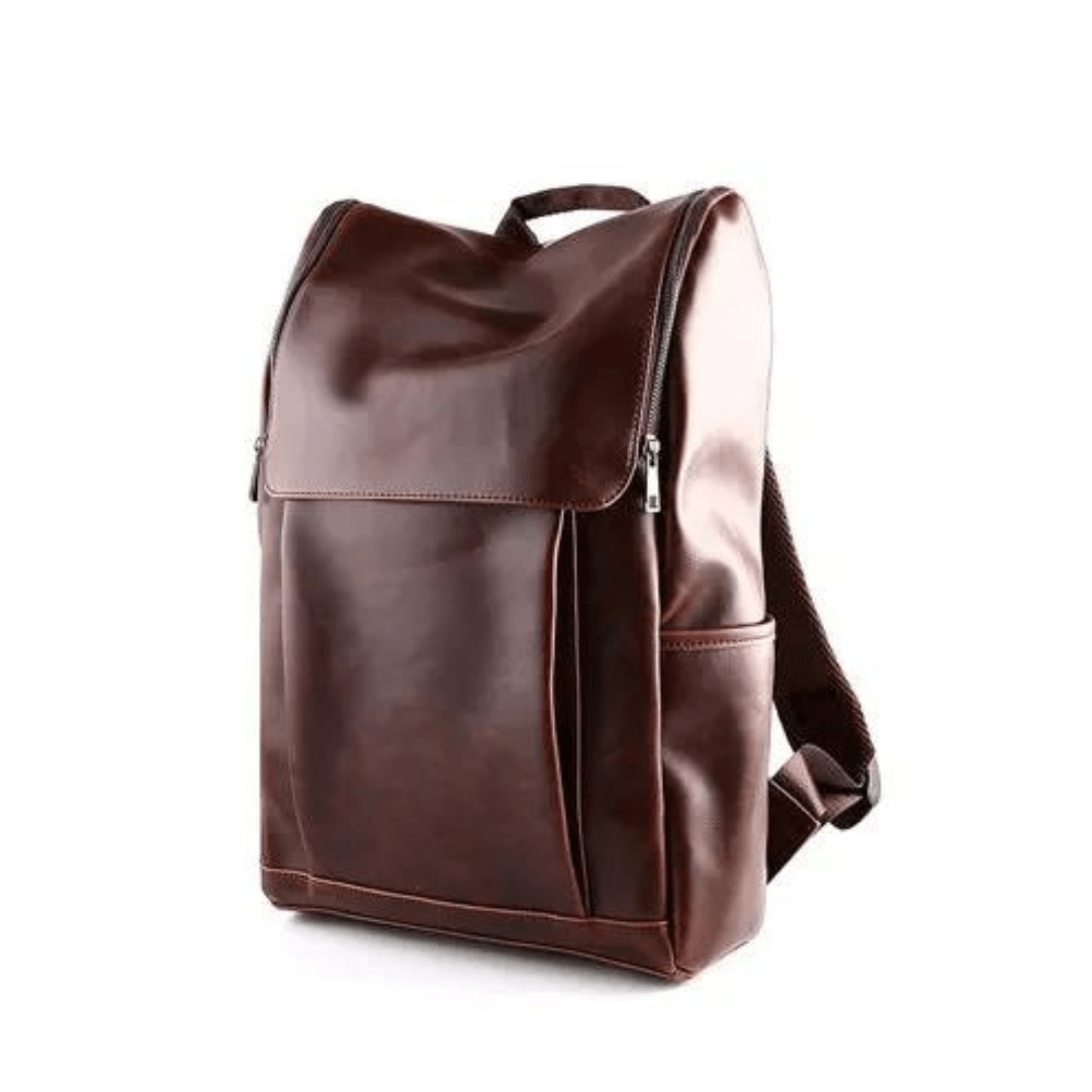 Handmade leather men's backpack