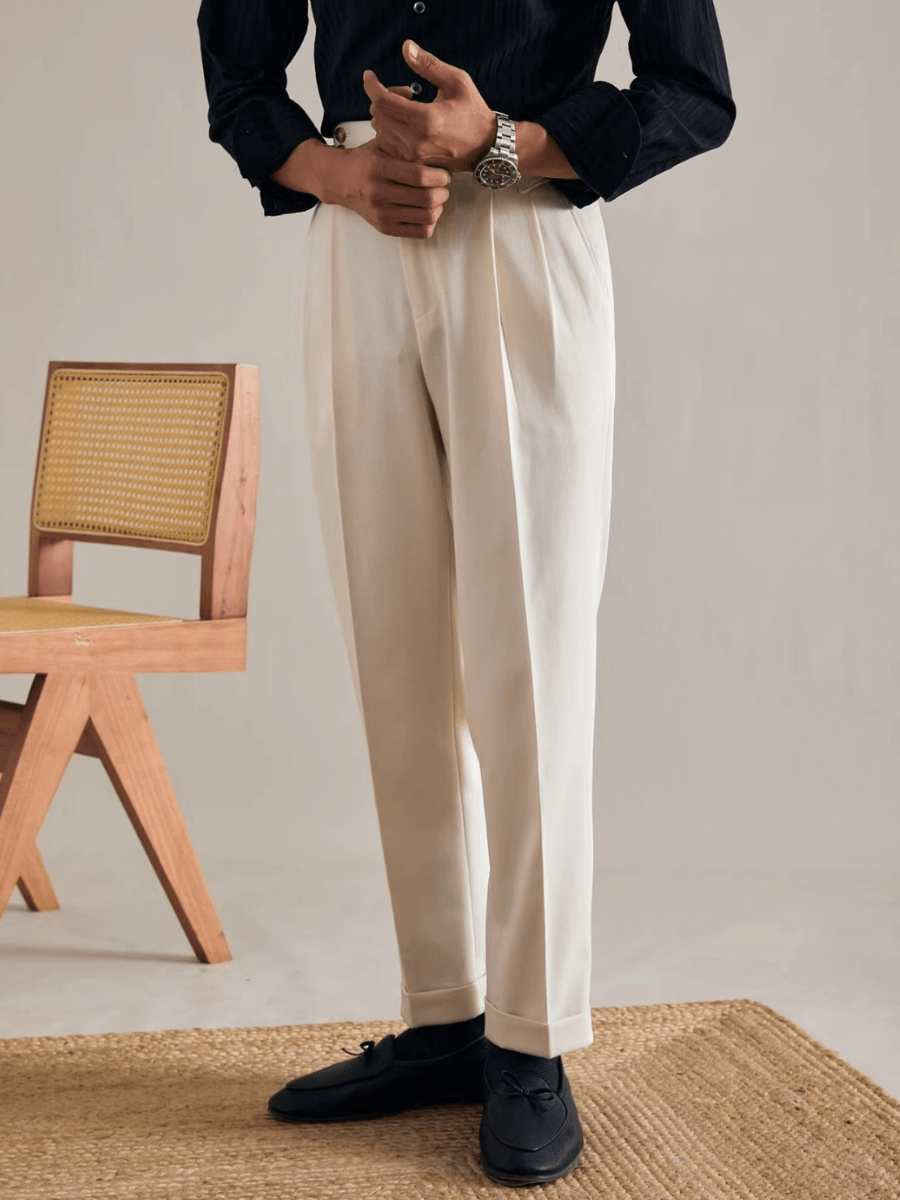 Casual business pants - Straight fit, non-iron