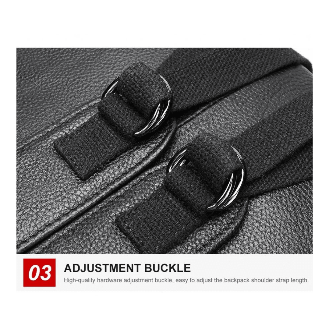 Men's leather backpack