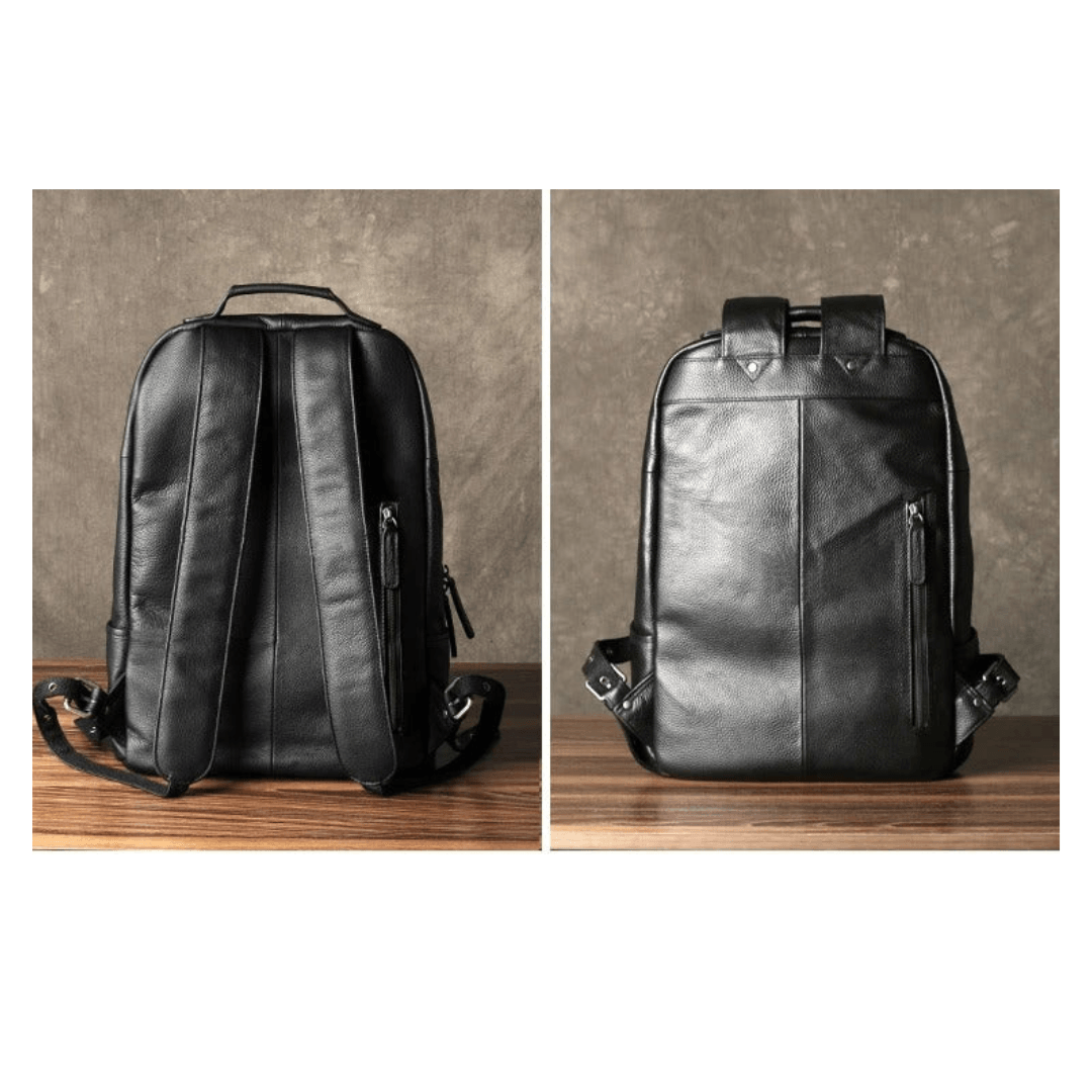 Genuine leather backpack for men