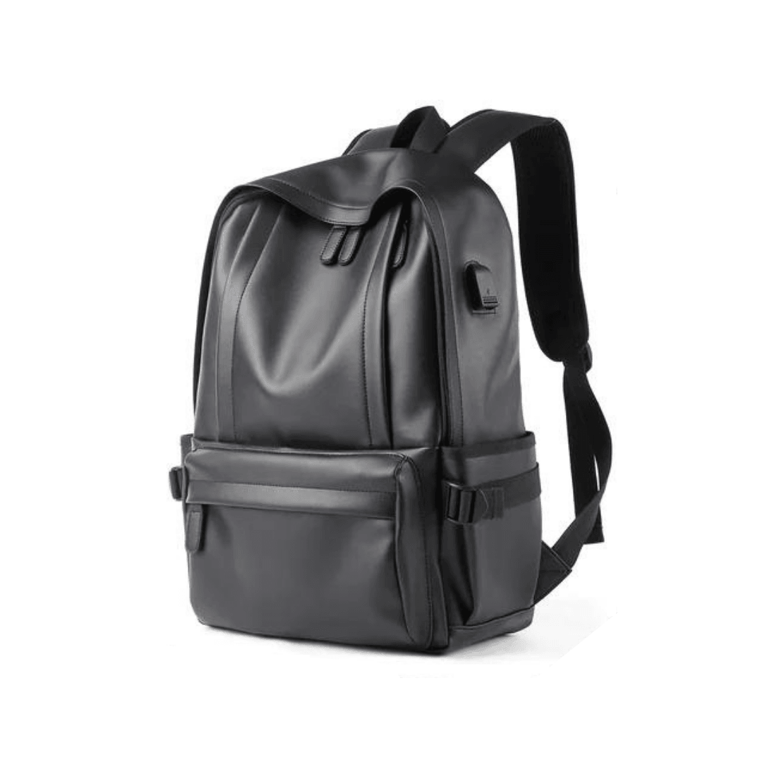 Waterproof leather backpack for men