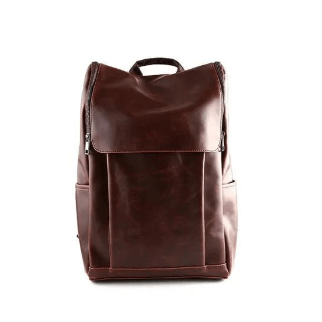 Handmade leather men's backpack