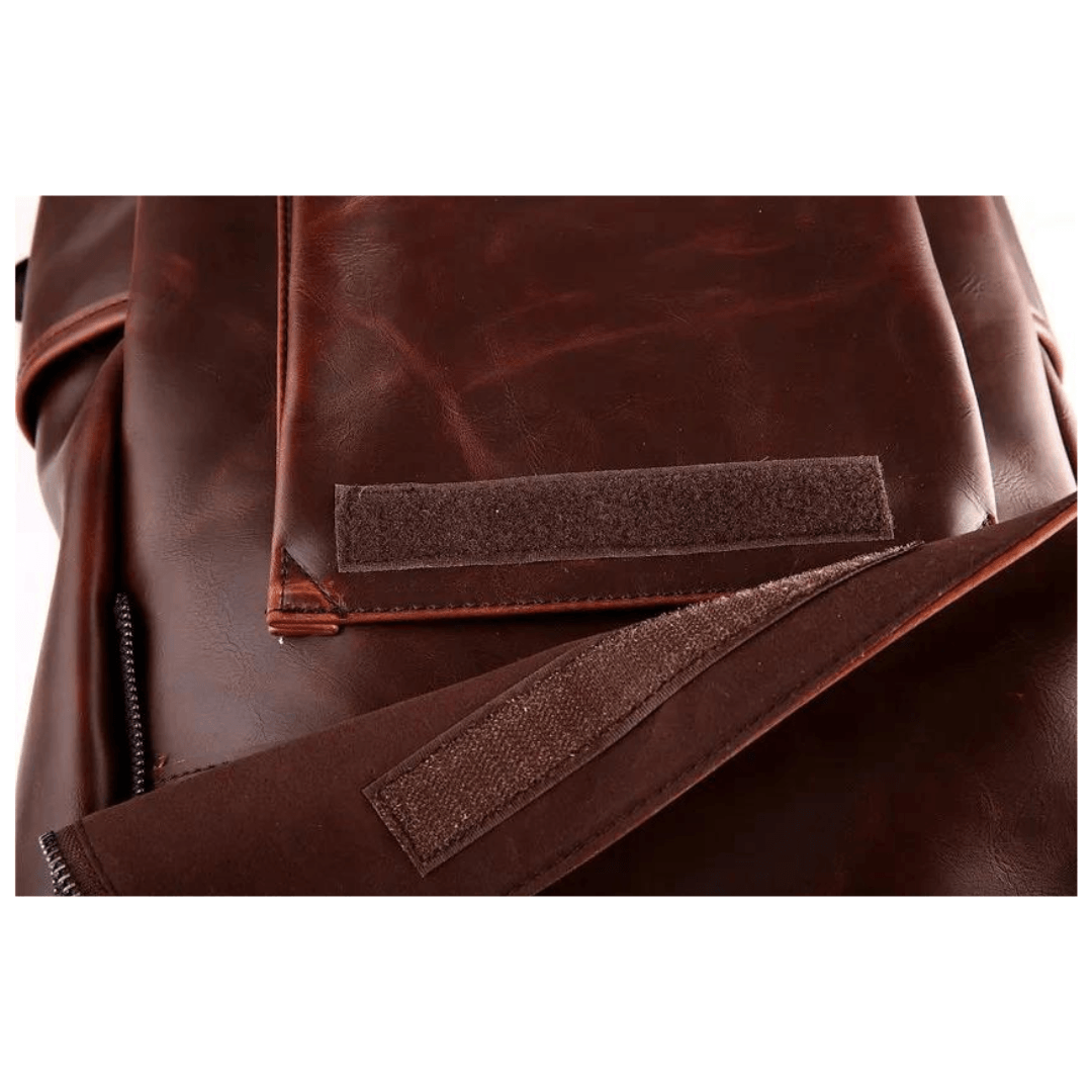 Handmade leather men's backpack