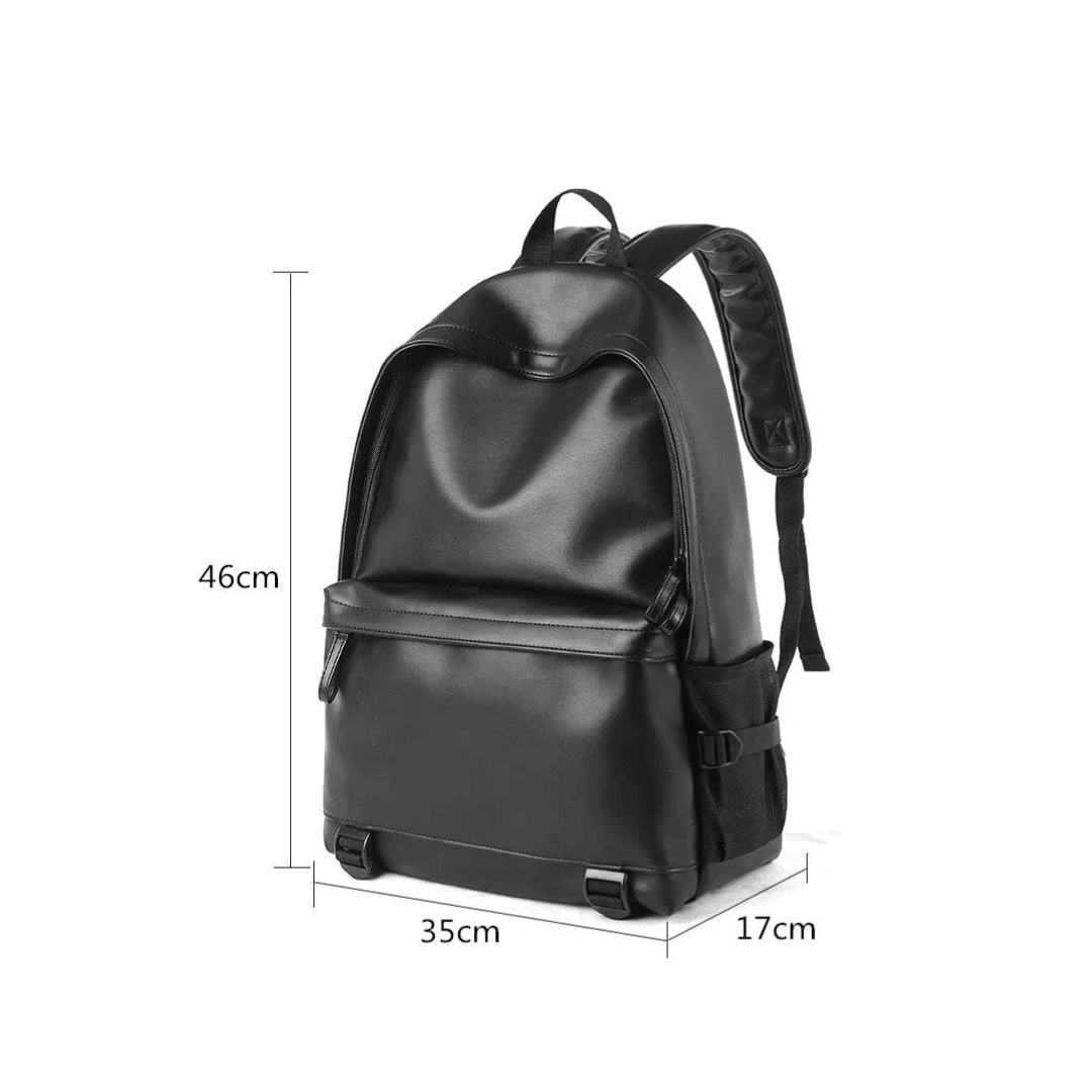 Classic leather backpack for men