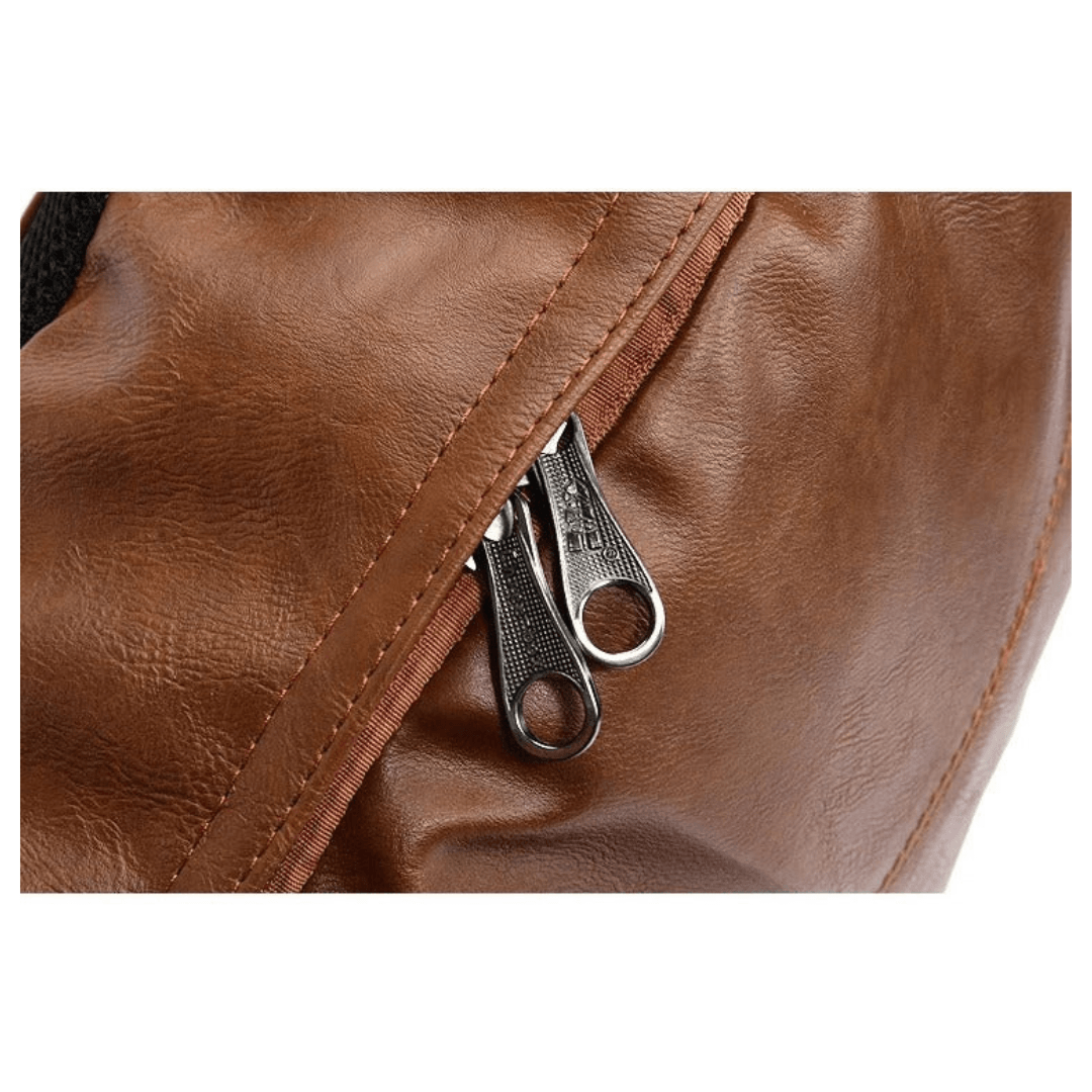 Luxury leather backpack for men