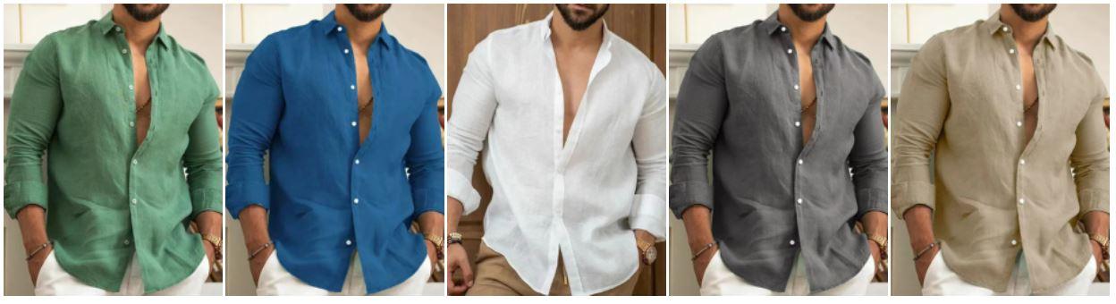 Classic linen dress shirt