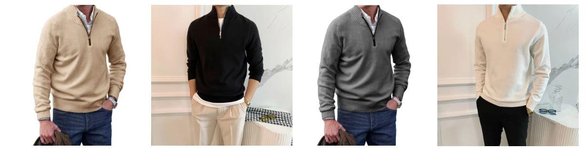 Thin quarter-zip sweater