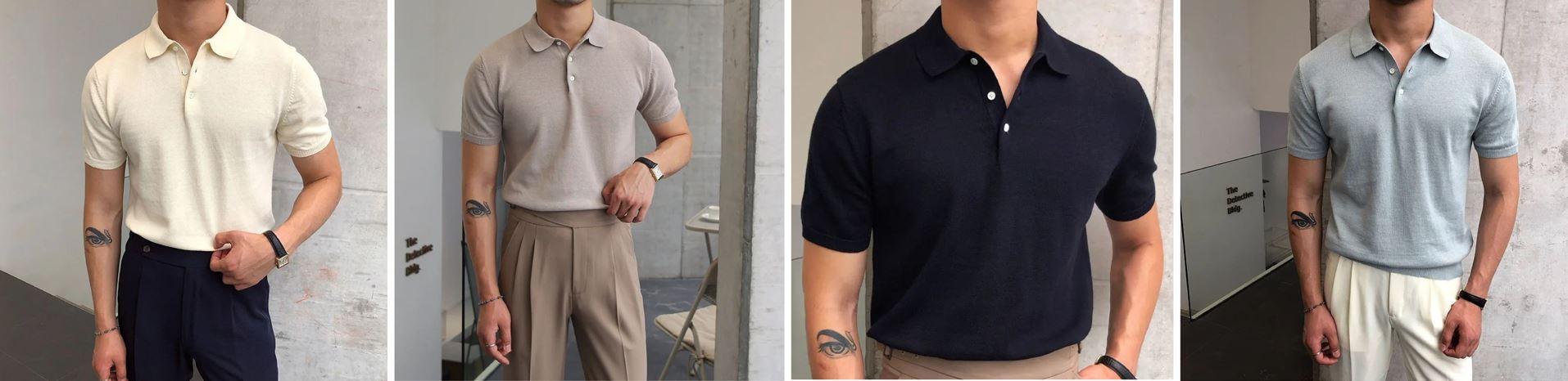 Soft knit polo shirt