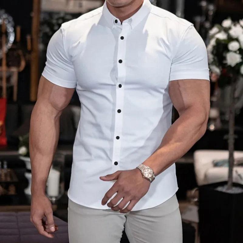 Men's short sleeve anti-wrinkle polo shirt