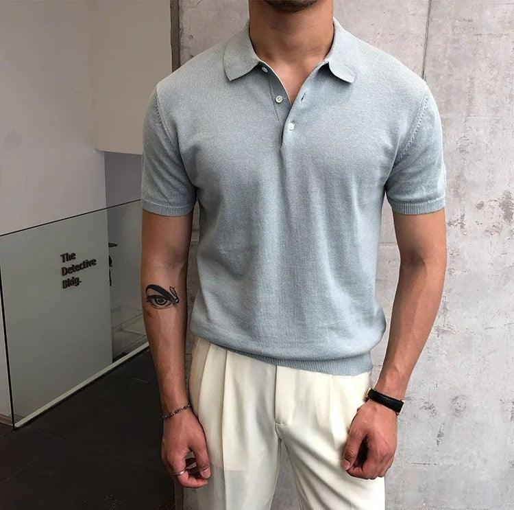 Soft knit polo shirt