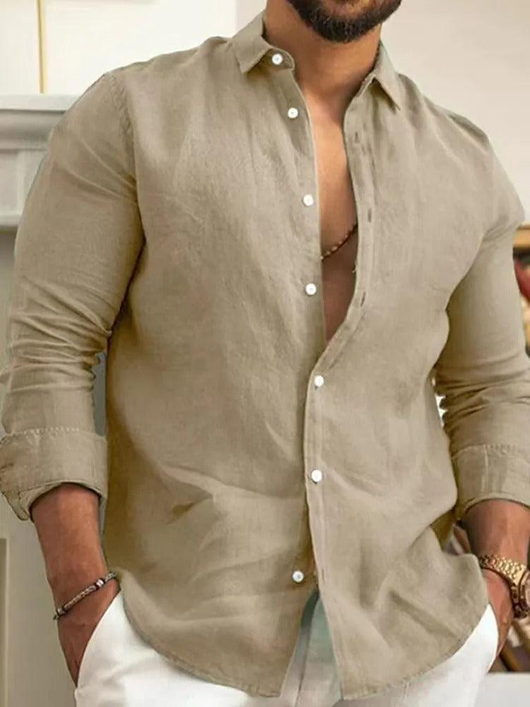 Classic linen dress shirt