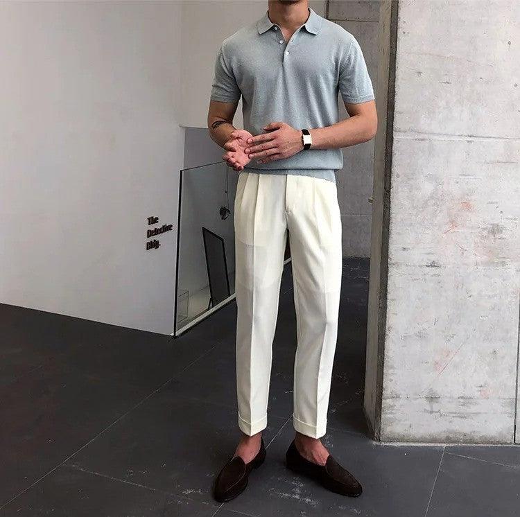 Soft knit polo shirt