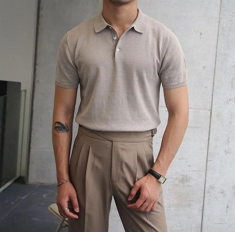 Soft knit polo shirt