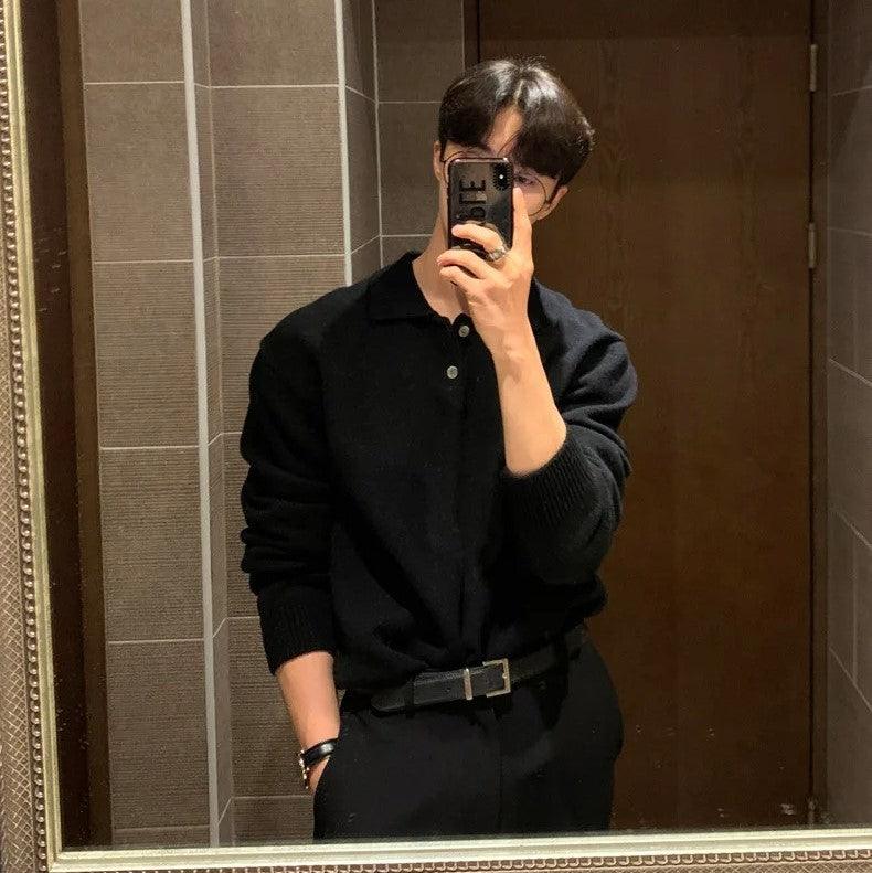 Merino wool polo shirt