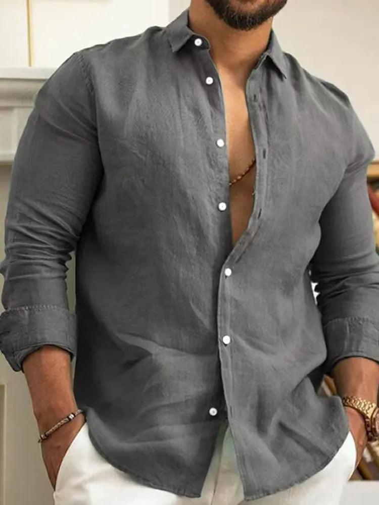 Classic linen dress shirt