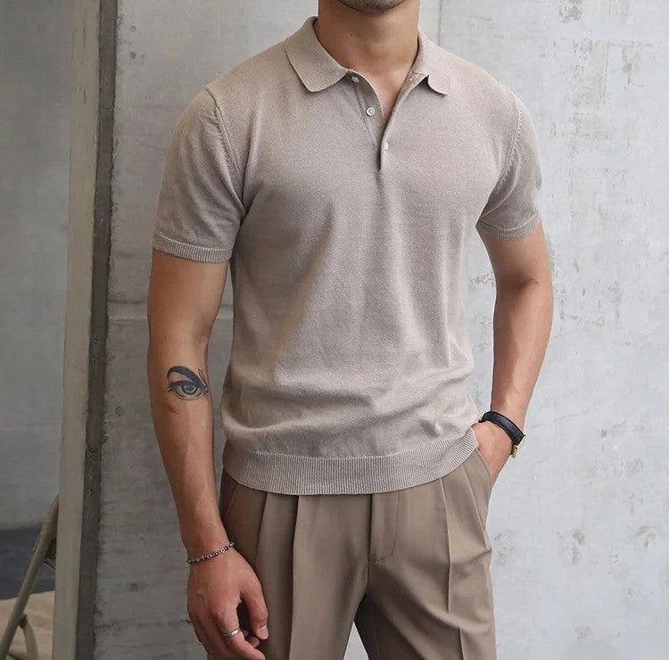 Soft knit polo shirt