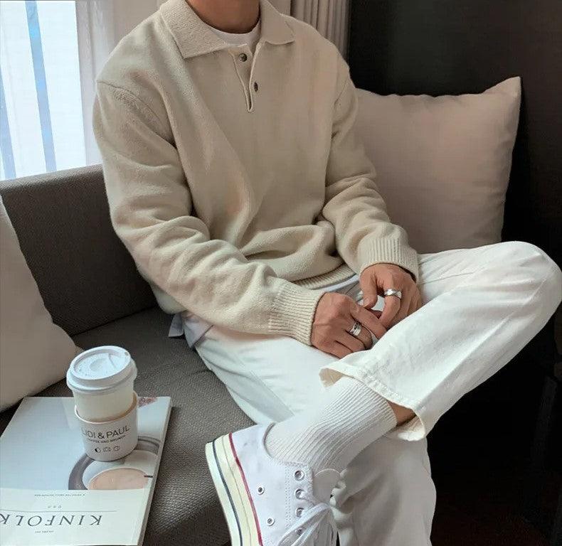 Merino wool polo shirt