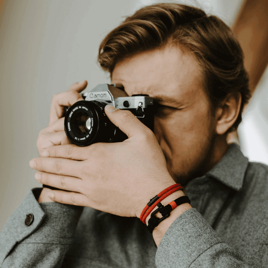 Double-layered bracelet for men