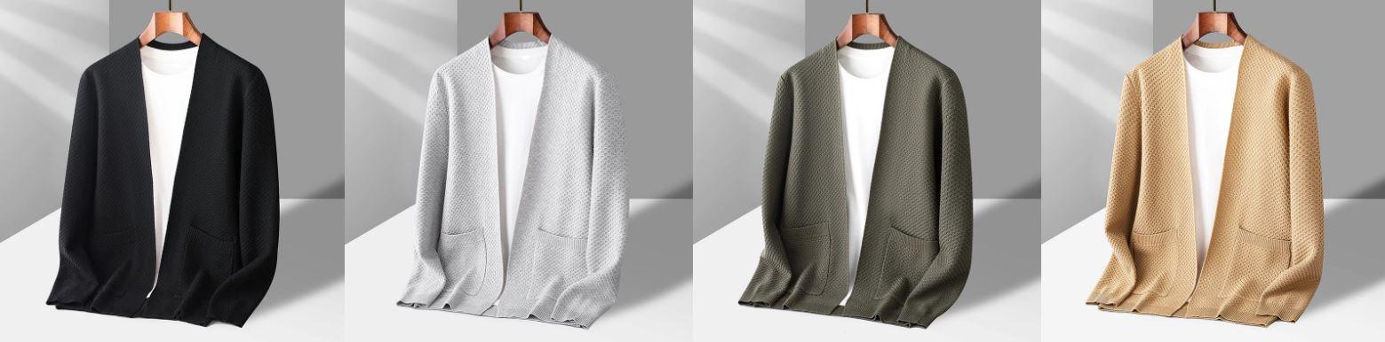 Kent Devoir jacquard knit cardigan