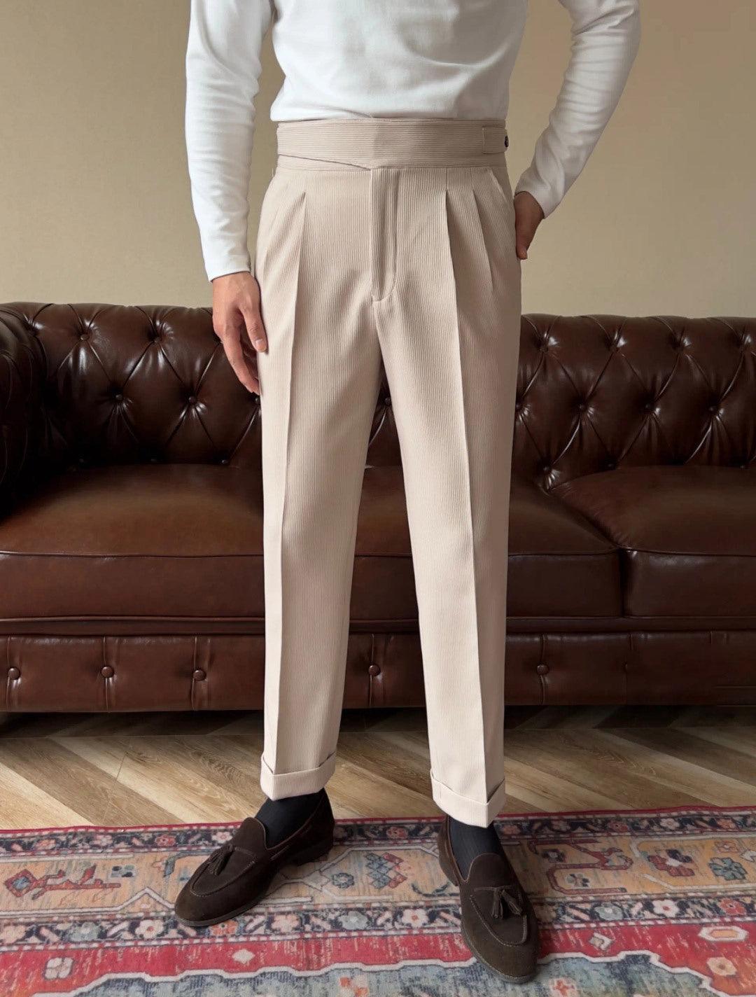 Italian style casual suit pants