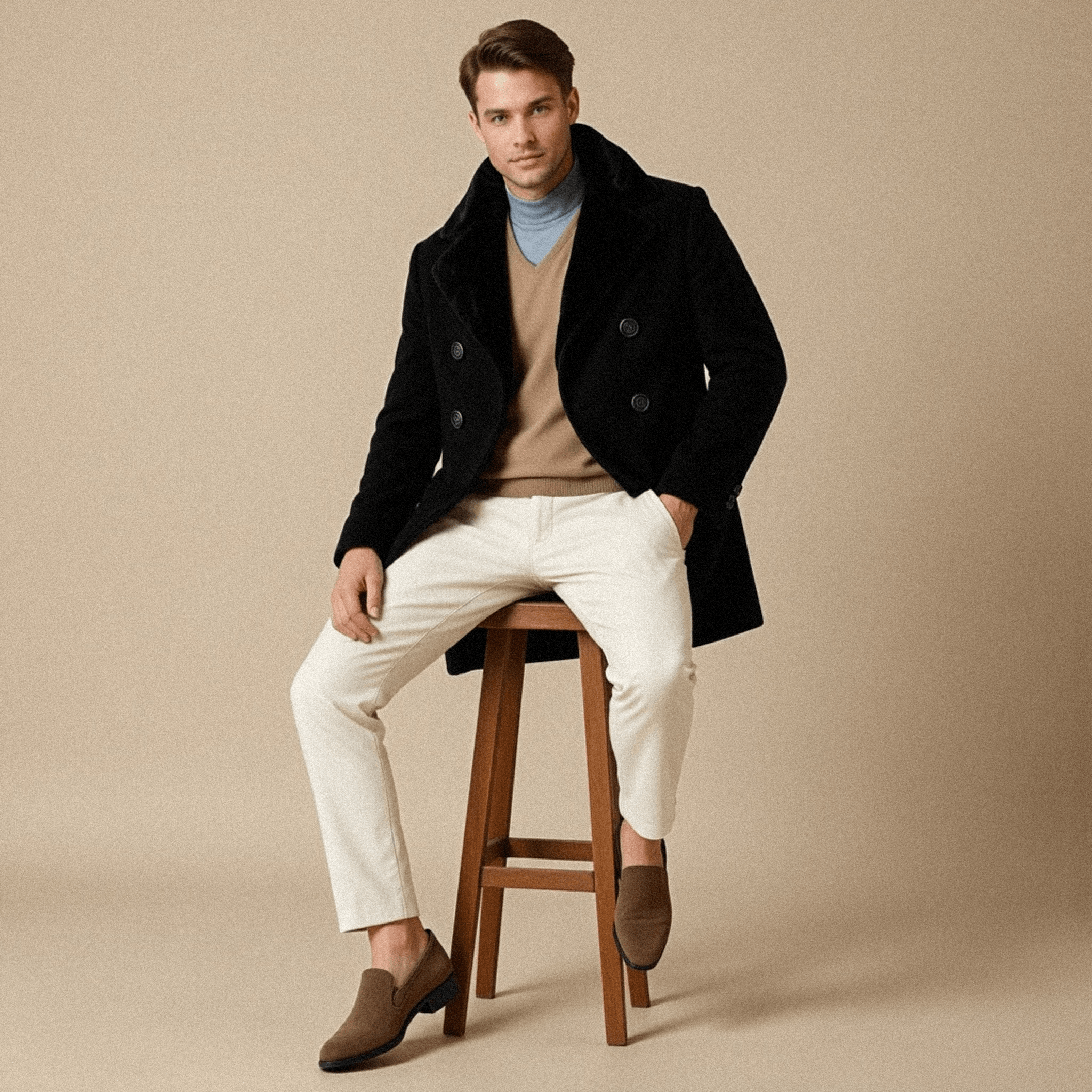 Caban en laine d'alpaga Haverford