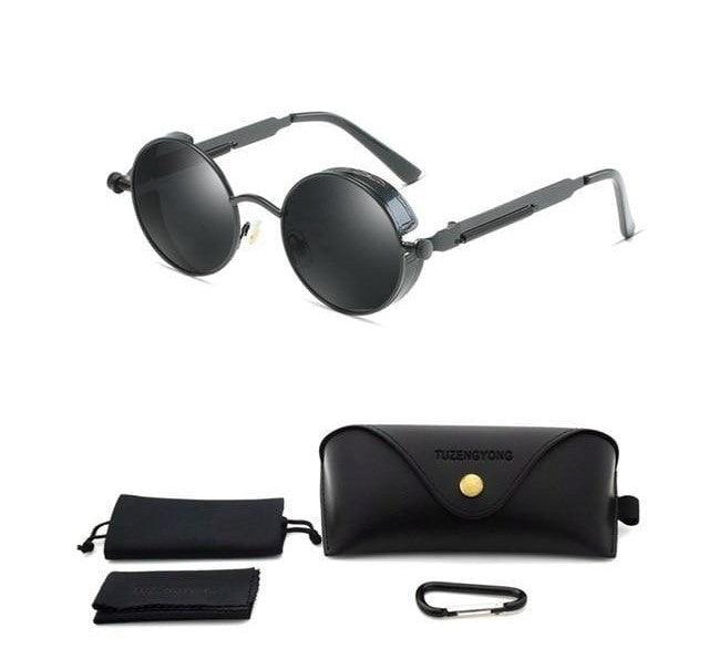 Lunettes de soleil Steampunk gothiques classiques polarisées pour hommes