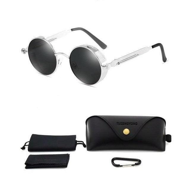 Lunettes de soleil Steampunk gothiques classiques polarisées pour hommes