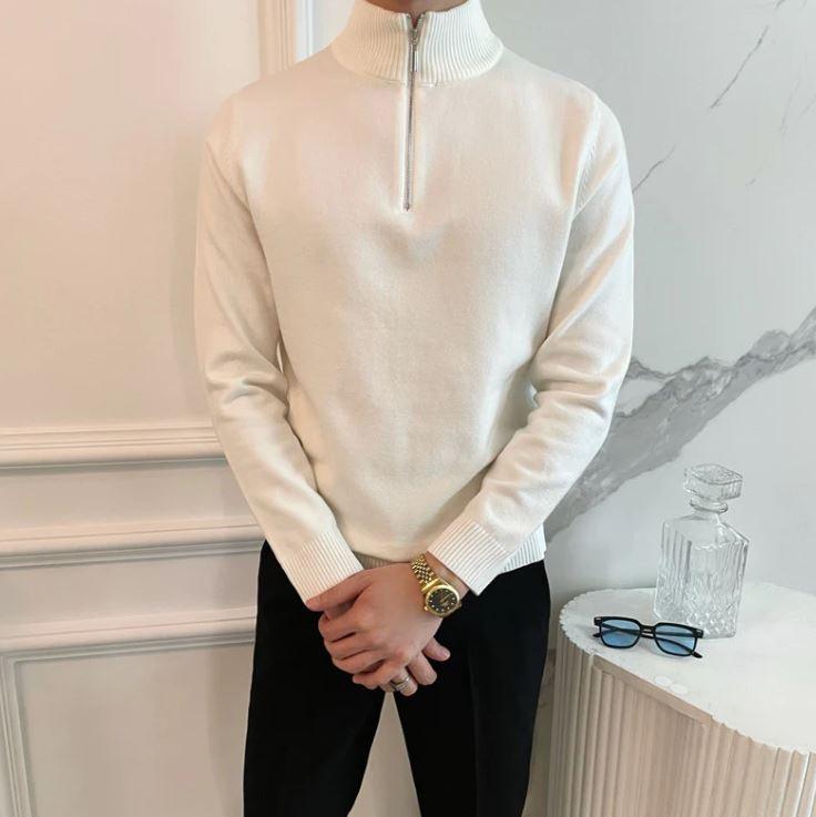 Thin quarter-zip sweater
