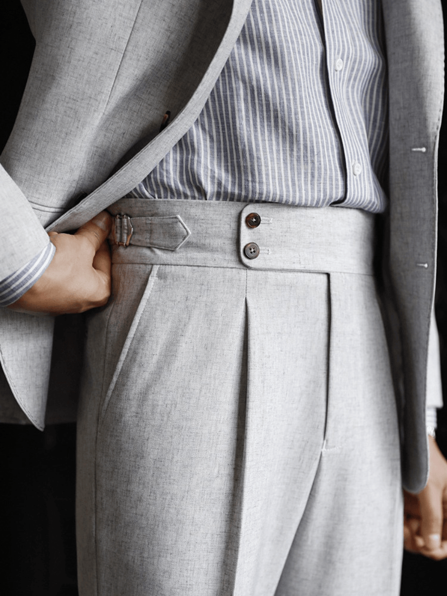 Pantalon coupe droite - Double bouton, sans repassage