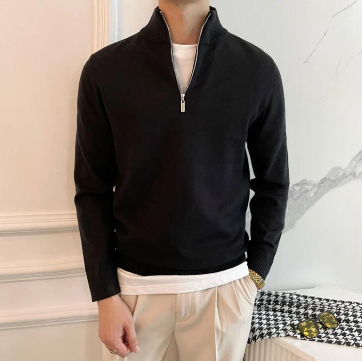 Thin quarter-zip sweater