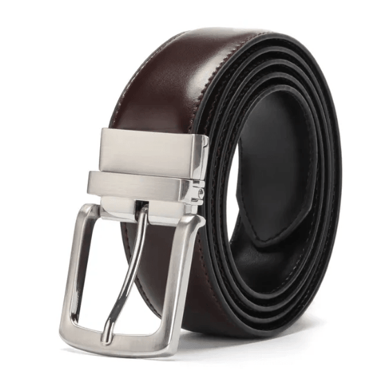 Ceinture en cuir pour hommes avec boucle réversible