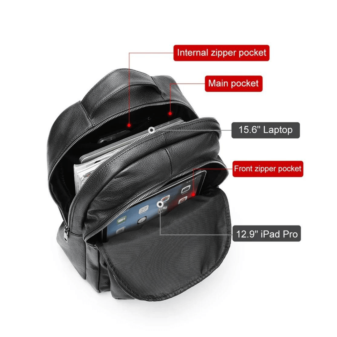 Men's leather backpack 