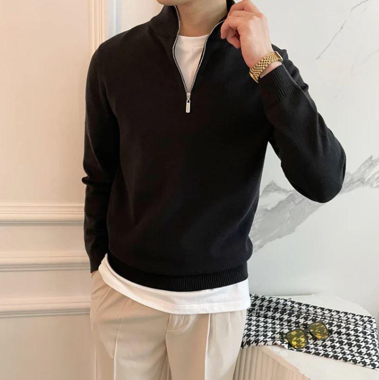 Thin quarter-zip sweater