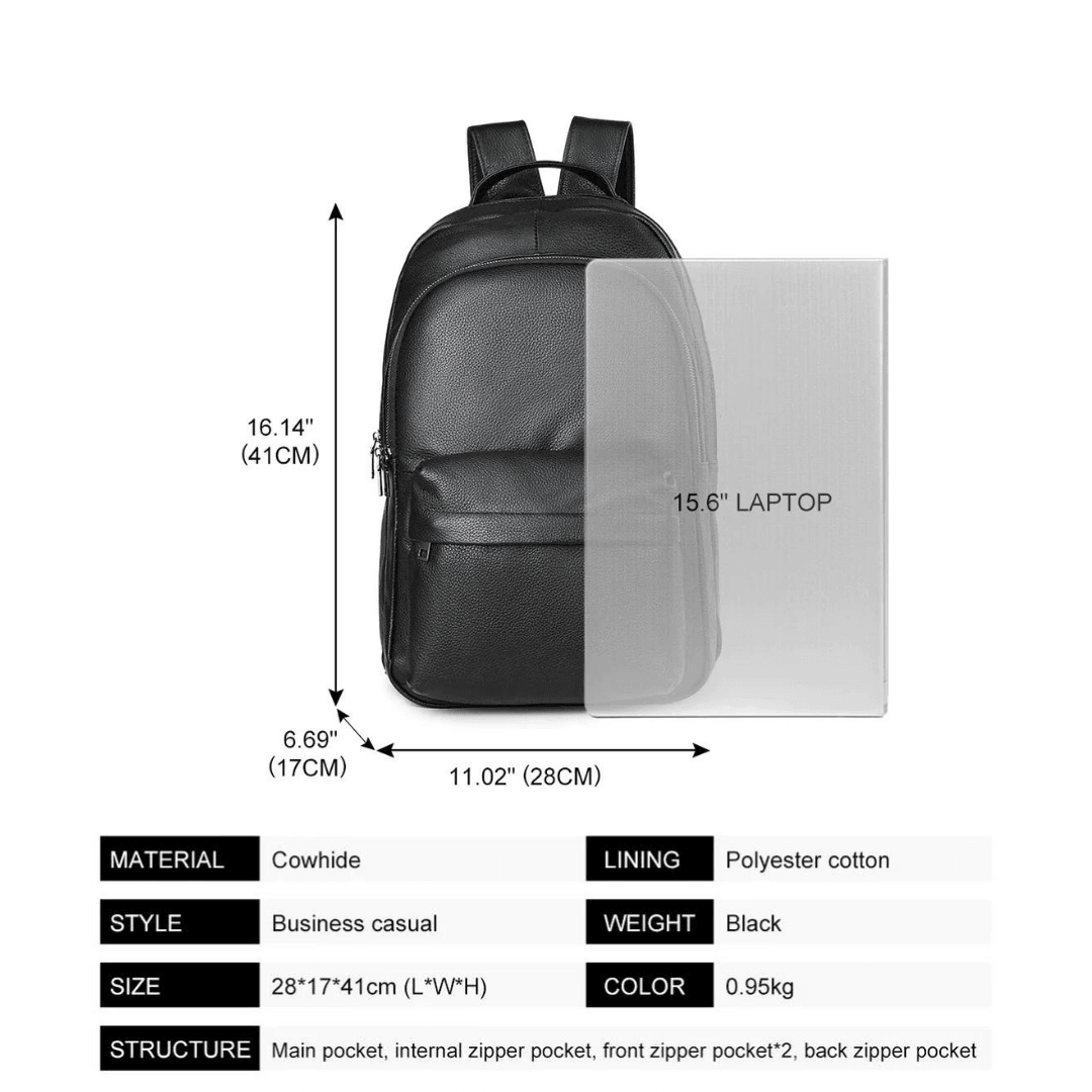 Men's leather backpack 