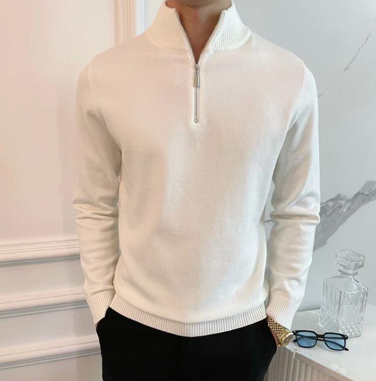 Thin quarter-zip sweater