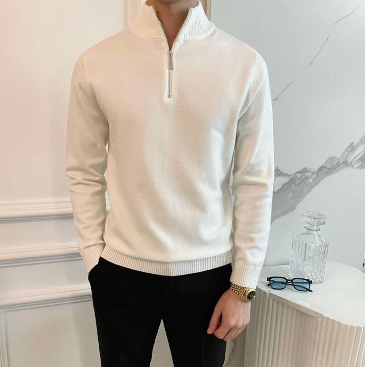 Thin quarter-zip sweater