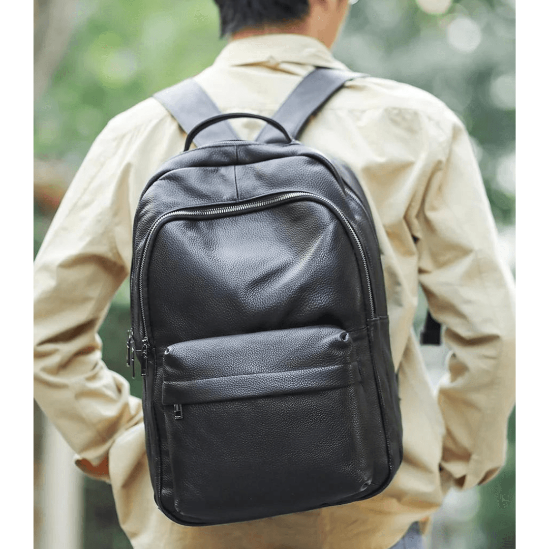 Men's leather backpack 