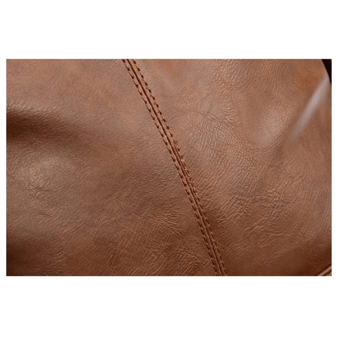 Luxury leather backpack for men