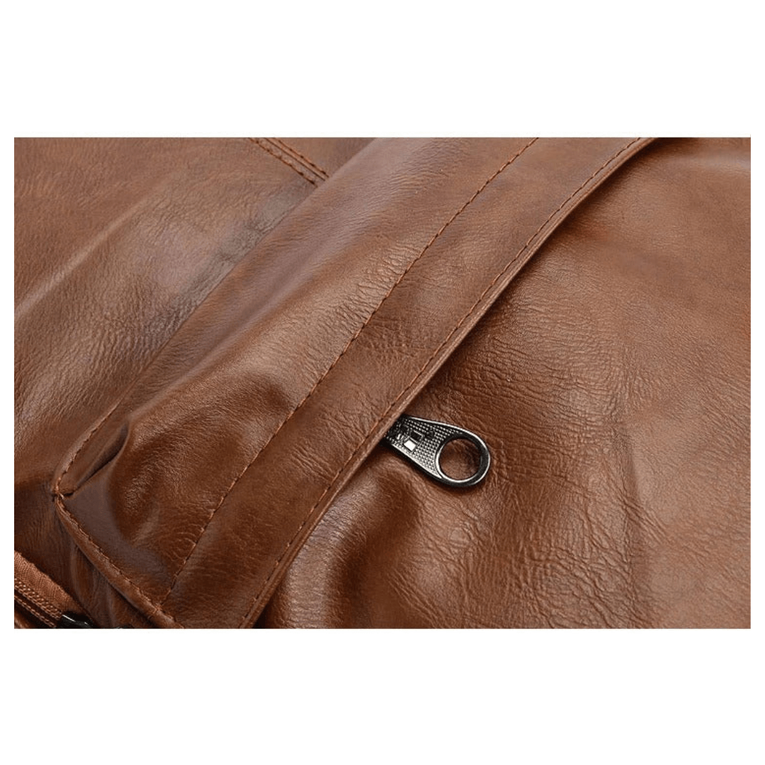 Luxury leather backpack for men