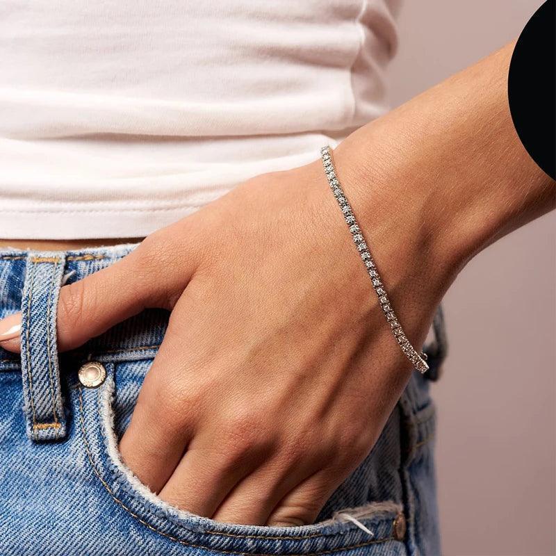 Tennis Bracelet - 925 Silver with Zirconia