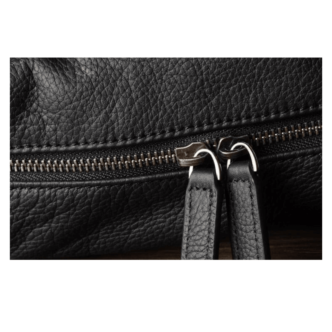 Genuine leather backpack for men