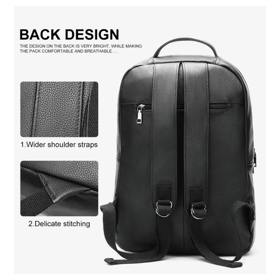 Men's leather backpack 