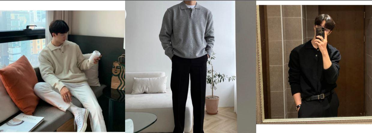 Merino wool polo shirt