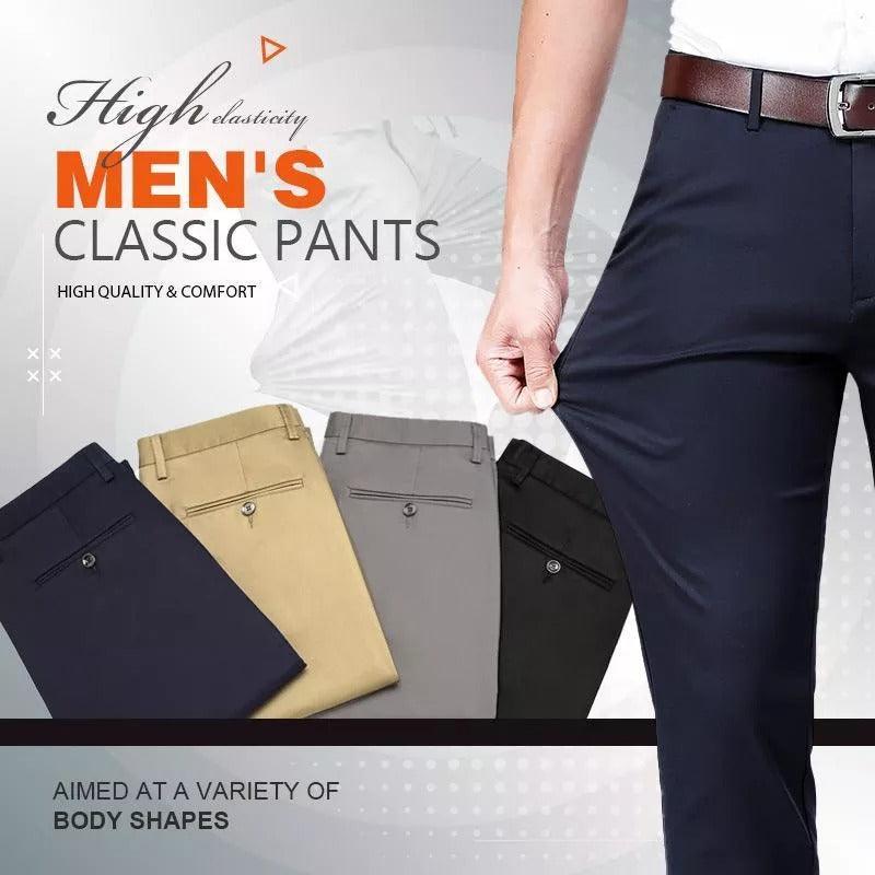 Pantalon classique hautement extensible pour hommes