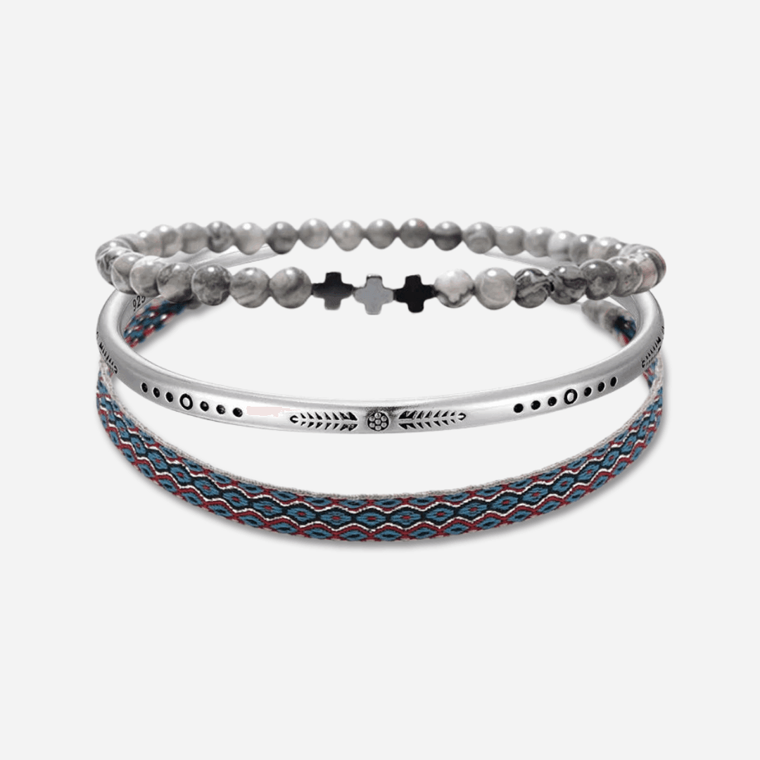 Bracelets tibétains en argent - Unisexe